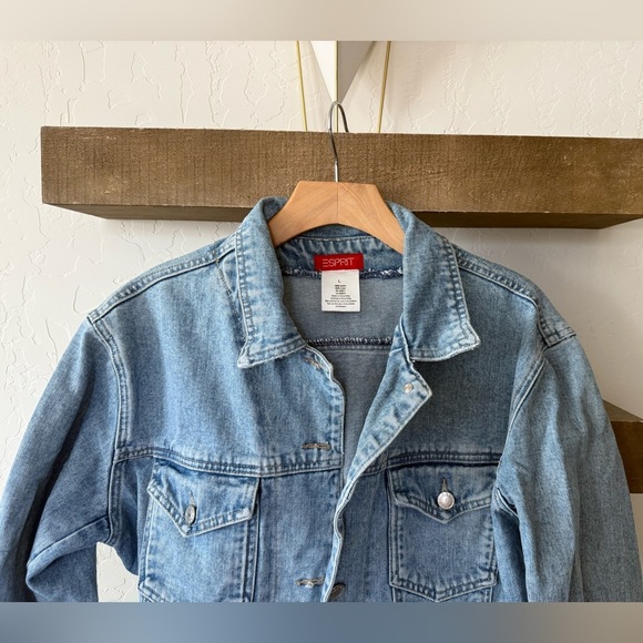 Esprit|Classic Blue Vintage Denim Jean Jacket,Size LARGE•••90’s style, staple - Picture 3 of 14